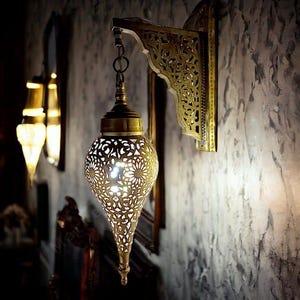 Handcrafted Moroccan Style Wall Lamp – Unique Vintage Design for Home Decor