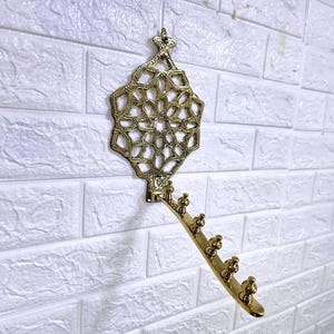 Handcrafted Unlacquered Brass Wall Hook – Vintage Coat Hook, Solid Brass Wall-Mounted Hanger for Entryway, Bathroom, or Kitchen