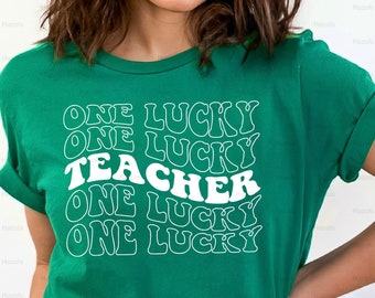 Ein glücklicher Lehrer St Patricks Day Shirt SVG digitaler Download