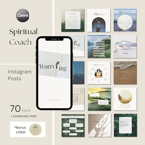 Spiritual Coach, Life Coach, Healing Coach, Transformation Coach, Holistic Coach, Energy Healers, Instagram Template, Canva Social Media