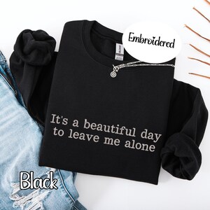 Anti social embroidered sweater, funny introvert hoodie, sarcastic anxiety hoodie, selectively socializing, homebody sweater, black sweater