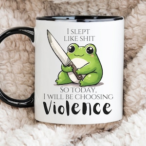 Kawaii Frog Coffee Mug: Offensive Sarcastic Gift