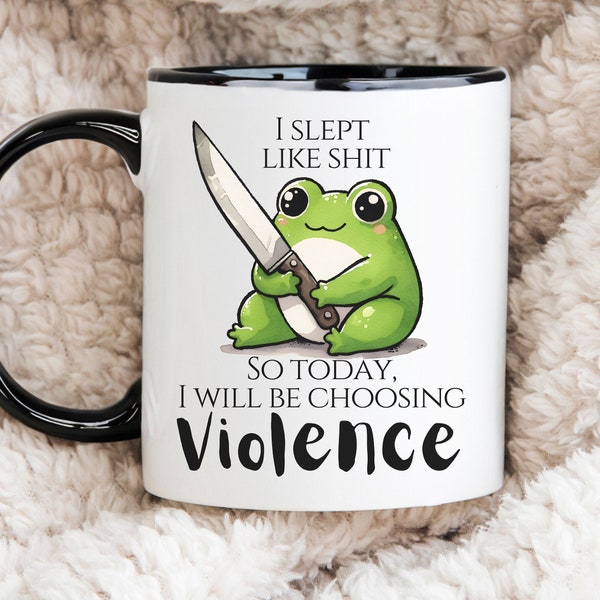 Kawaii Frog Coffee Mug: Offensive Sarcastic Gift