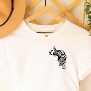 Pocket Size Tiger Shirt, Aesthetic Tiger Shirt, Gift for Men and Women, Inspirational Shirt, Womens Tiger Shirt, Cute Tiger Tee, Animal Gift