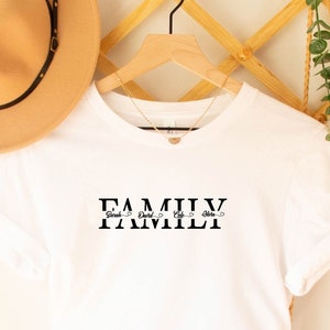 Personalized Family Shirt With Names, Family Reunion Custom Shirt, Customizable Mom Dad Family, Personalized Matching Shirt With Kids Names