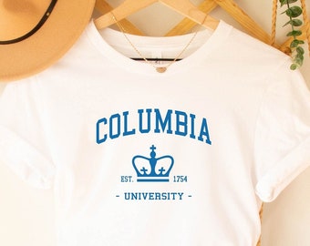 Columbia University Tshirt, Columbia University Est 1754 Tshirt, College Student, University Shirt, Custom University T-Shirt, College Shirt