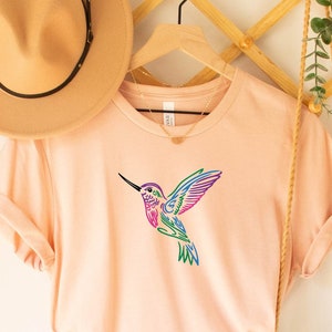 Watercolour Birds T-shirt, Nature Tee, Hummingbird Shirt, Watercolor Hummingbird, Bird Shirt, Hummingbird Lover,Gift For Her,Mother Day Gift