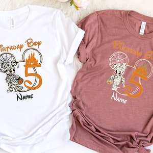 Custom Disney Halloween Family Birthday Shirt, Disney Halloween Birthday Gift for Boy Girl Shirt, Halloween Shirt, Custom Halloween Shirt