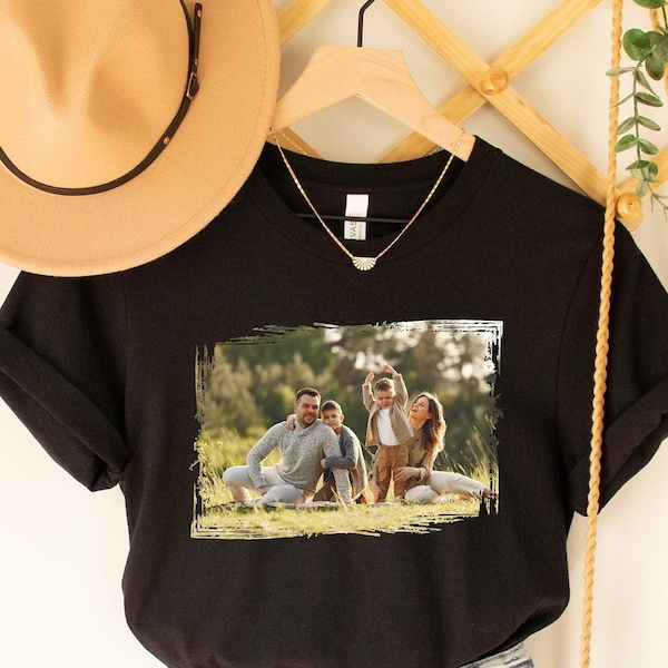 T-shirt photo personnalisé Famille d'images, T-shirt personnalisé, Chemise personnalisée, T-shirt à impression personnalisée, Votre chemise photo, Vos propres chemises photo