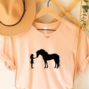 Cute Horse and Beautiful Girl Shirt, Horse Lover Shirts, Horse And Girl T-Shirt, Horse Owner Shirt, Equestrian Gifts, Country Girl Shirt