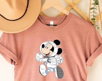 Disney Mickey Mouse ruimtereizen klassiek T-shirt, Disney Mickey Mouse astronaut shirt, shirt verjaardagscadeau voor mannen vrouwen, ruimtevaarder Mickey Tee