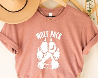 Wolf Pack Shirt, Wolf Shirt, Animal Lover Shirt, Wild Life Shirt, Wolf Lover Shirt, Animal Shirt, Gift For Wolf Lover, Women Wolf Pack Shirt