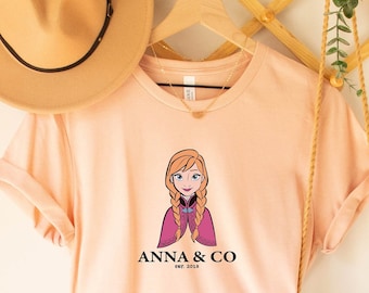 Prinses Anna Disney Frozen-shirt, Disneyland-shirt, Elsa's Best Friend Anna & Co Est 2013-shirt, Disney-T-shirt meisjes, Frozen Sisters-shirt