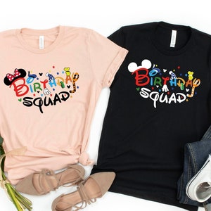 Disney Birthday Squad Shirt, Minnie Mickey Birthday Shirt, Custom Disney Birthday Shirt, Matching Birthday Family Shirt, Disney Castle Shirt