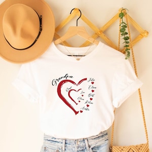 Custom Grandpa Shirt With Grandkids Names, Special Gift for Grandpa, Daddy Shirt With Grandkids Name Gift, Father&#39;s Day Personalized Grandpa