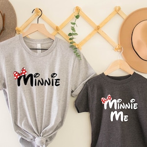 Minnie And Minnie Me T-shirt, Mom And Daughter Matching Shirt, Minnie Mouse T-shirt, Disney Vacation Shirt, Mom And Me Shirt, Disney T-shirt