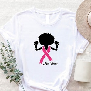Strong Women Personalisation Cancer Awareness Shirt, Custom Name Cancer Shirt,Cancer Support Family Shirt,Awareness Gift Shirt,Breast Cancer