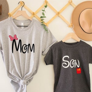Custom Disney Mom and Son Family Matching Vacation Shirts, Gift for Mom with Boys, Mother Son Outfits, Mothers Day Gift, Mommy and Me Shirt