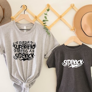 Every Superhero Needs A Sidekick, Dad & Baby Matching Shirt, Super Dad and Sidekick, Father and Son T-Shirts, Gift for New Dad and Newborn