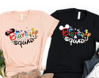 Disney Birthday Squad Shirt, Minnie Mickey Birthday Shirt, Custom Disney Birthday Shirt, Matching Birthday Family Shirt, Disney Castle Shirt