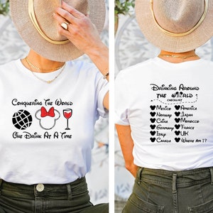 Eroberung der Welt Ein Getränk zu einer Zeit Shirt, trinken auf der ganzen Welt Shirt, Epcot Shirt, Essen & Wein Festival Shirt, Disney Wein Shirt