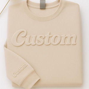 Sweat-shirt à capuche personnalisé en relief, lettrage 3D tendance, pull à capuche personnalisé avec texte en relief, cadeau prénom personnalisé, pull confortable unique