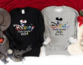 Felpa personalizzata Disney Family Vacation, maglione Disney Family Vacation 2026, maglione Disneyworld, Magic Kingdom, regali per la famiglia, Disney personalizzato