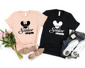 Mickey & Minnie Matching Senior 2026 Graduation Shirt, Disney Graduation 2026 Shirt, Disney Graduation Party Shirt, Personalized Graduation