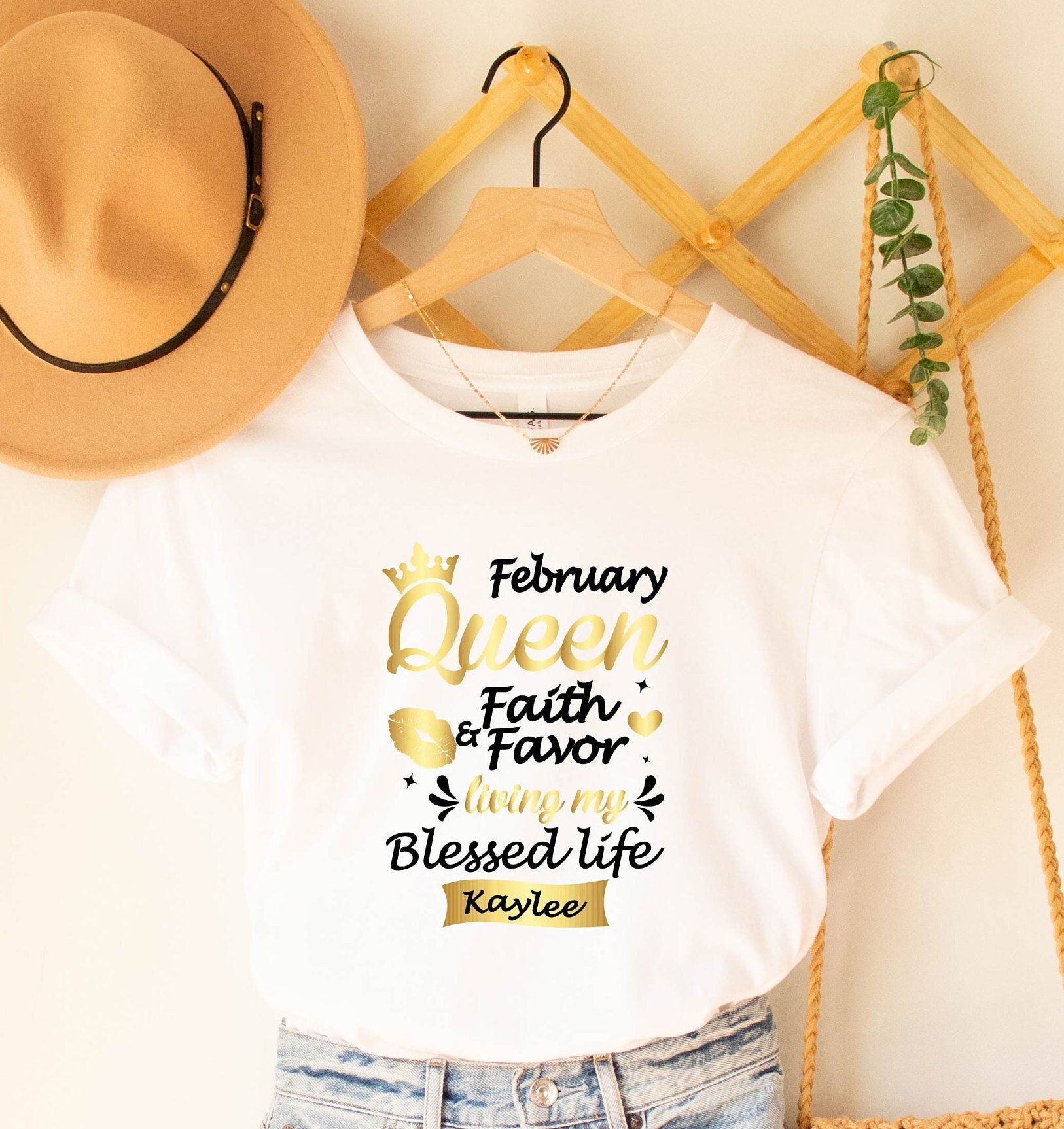 Womens February Girl Living My Best Life Tshirt Women Womens February Girl Living My Best Life Tshirt Women