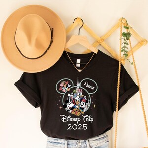 Custom Disney Trip 2025 Shirt, Disney Family Vacation Shirt, Personalized Family Disney Tee, Disney Trip Shirt, Disney Family Matching Shirt