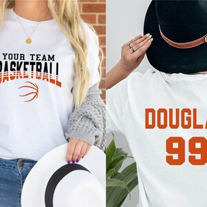 Personalized Your Team Basketball Season T-shirt, Custom Your Name Number Shirt, Basketball Game Shirt For Men/Women Birthday,Basketball Mom
