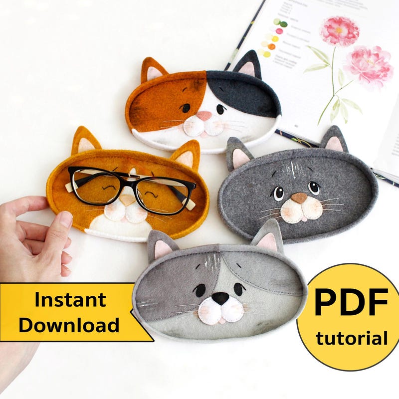 Cat Spectacles Cases - Etsy