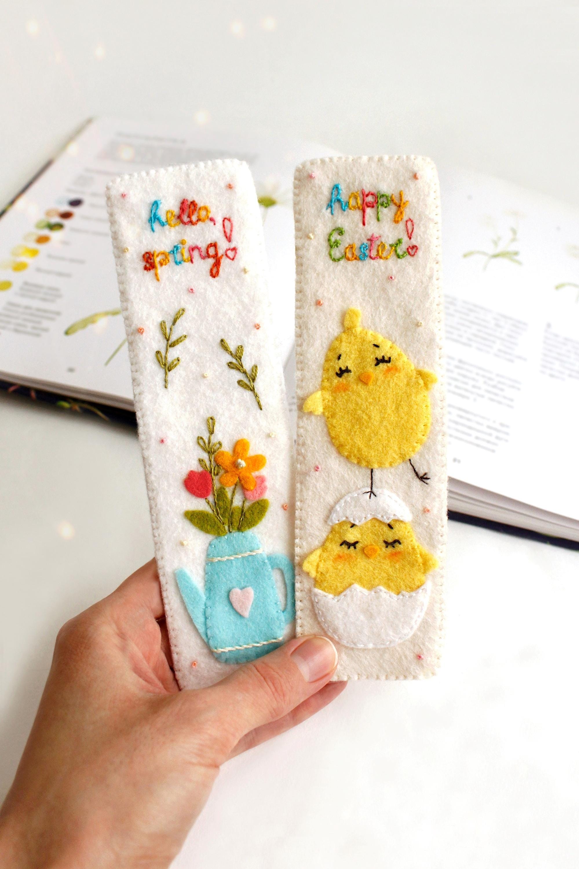 Felt Easter Bunnies Bookmarks Hand Sewing PDF Tutorial With Patterns ...