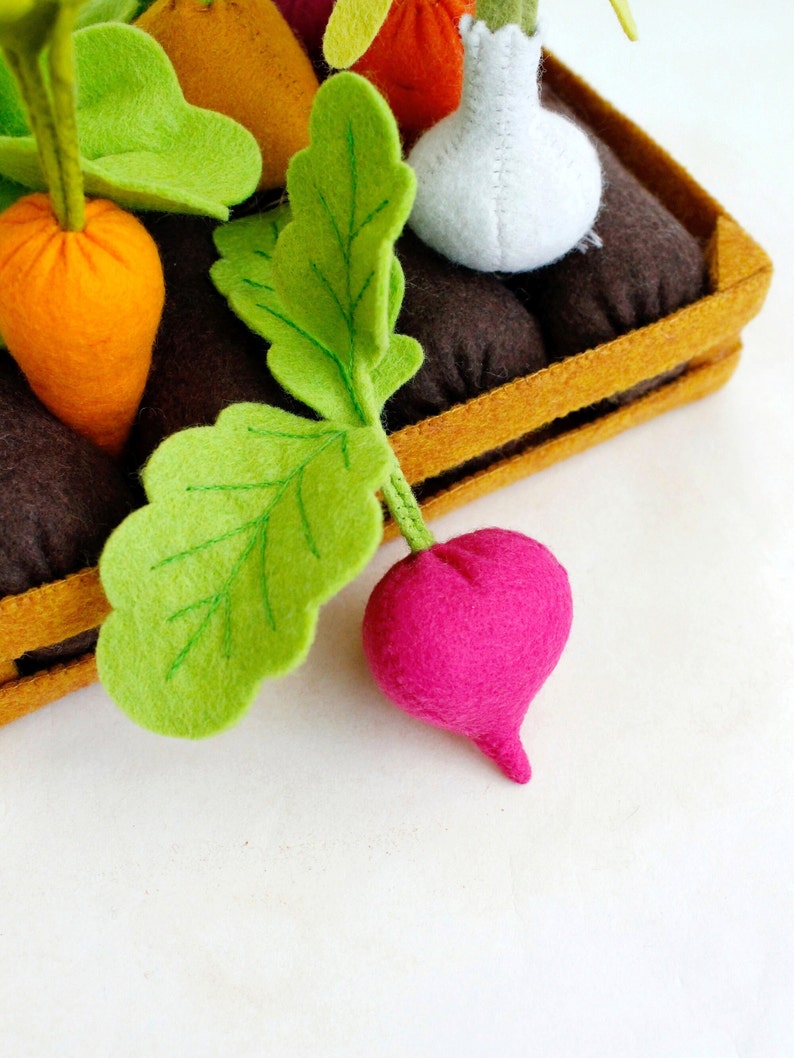 Felt Vegetable Garden Hand Sewing PDF Tutorial With Patterns. Etsy