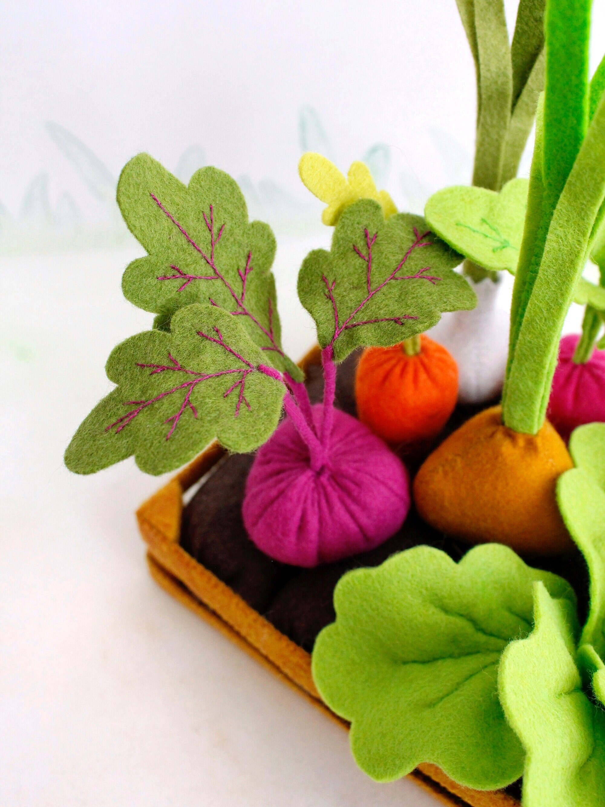 Felt Vegetable Garden Hand Sewing PDF Tutorial With Patterns. Etsy