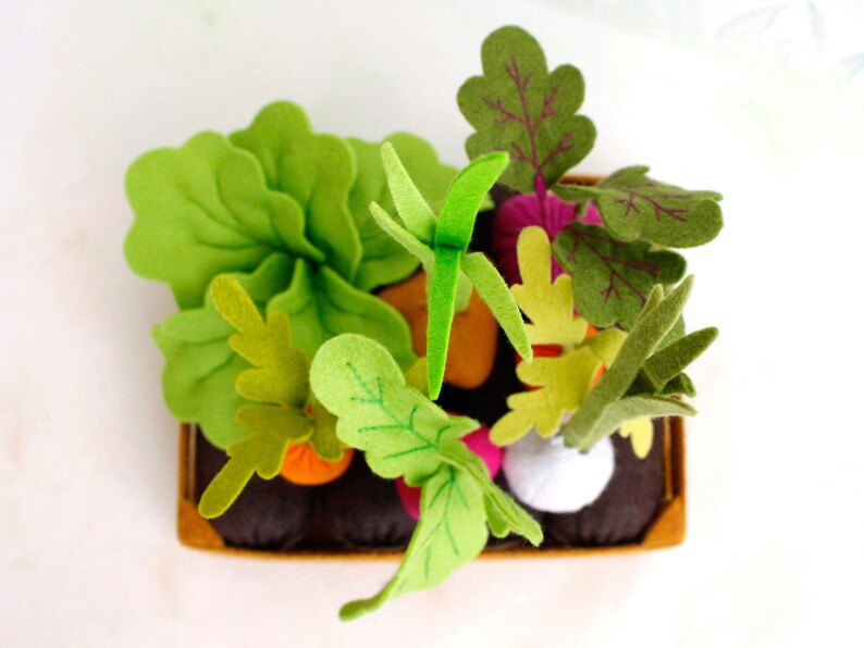 Felt Vegetable Garden Hand Sewing PDF Tutorial With Patterns. Etsy