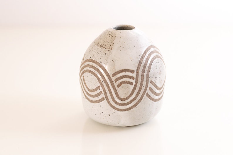 Artistic Vase, Bud Vase, Ceramic Vase, Handmade Pottery, Stoneware Vase image 3