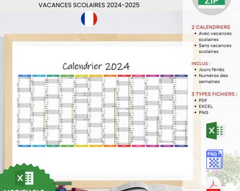 Calendrier 2020 à imprimer : jours fériés, vacances, numéros de