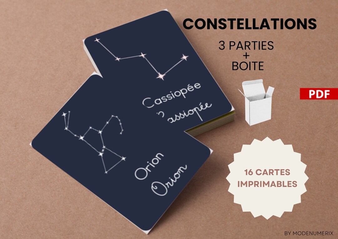 Script　Cursive　Read　Learns　and　Cards　CONSTELLATIONS　in　to　Etsy