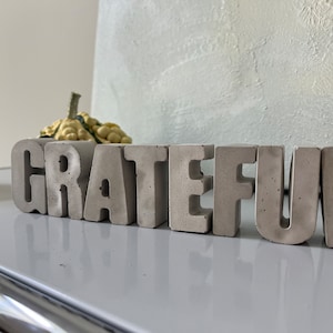 Concrete Letters | Handmade Gift | Home Gift | House Gift | Living Room Decor | Handmade Home Decor | Thanksgiving | Fall Decor