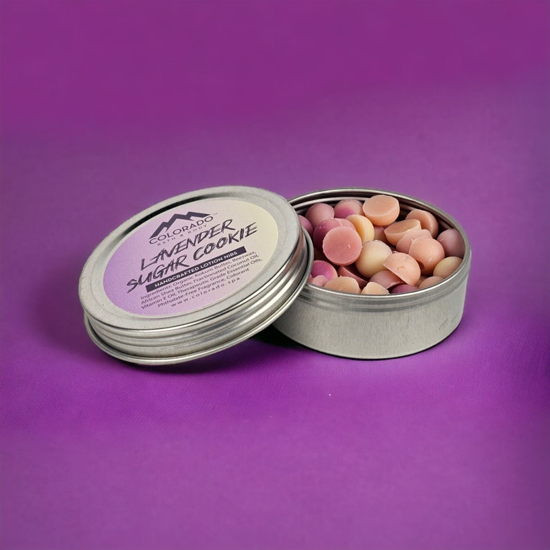 Lavender Sugar Cookie Lotion Nibs Portable Solid Lotion Bar Travel