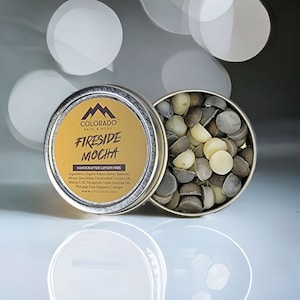 Fireside Mocha Lotion Nibs - Solid Lotion - Travel On-The-Go Miniature Lotion Bars - Shea Butter - Kokum Butter - Beeswax