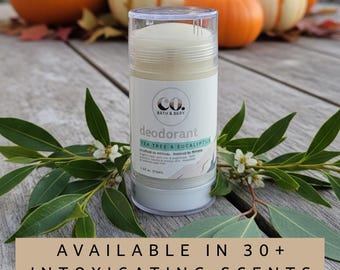 Desodorante natural / Sin bicarbonato de sodio / Sin aluminio / Hecho a mano para hombres y mujeres / ¡Muchos aromas disponibles!