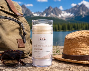 Tallow Body Balm Stick, Portable Summer Moisturizer, Grass Fed Beef Tallow Skin Care, Face Body Balm, Outdoor Bag Essential, 3 Scents