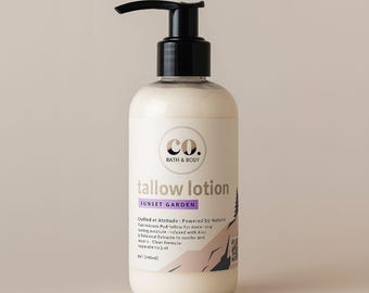 Gepeitschte Talglotion | 100% Grass gefütterte Rindertalg-Feuchtigkeitscreme | Natürliche Hautpflege für trockene & sensible Haut | Handgemachte Bodylotion