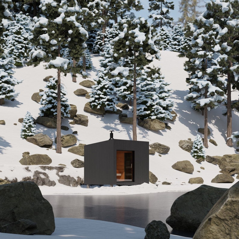 Finnish DIY Sauna Plans eevi , Wood Burning Stove, 12x8 (Instant