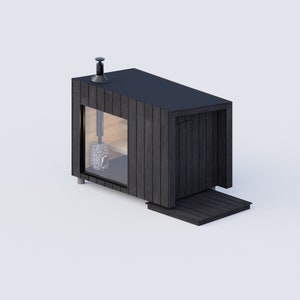 Finnish DIY Sauna Plans   - &quot;Eevi&quot; , wood burning stove, 12x8