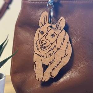 Personalised Pet Animal Wooden Bag Charm/ Key Ring  *** Made from a photo of your pet! ***