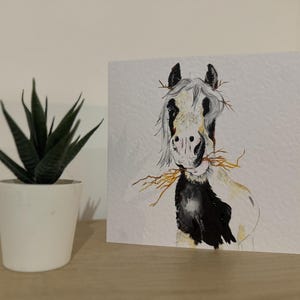 Hora de la merienda, Gypsy Vanner, Cob, Tarjeta de felicitación