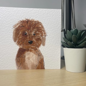 Cavapoo Design Biglietto di auguri vuoto fatto a mano